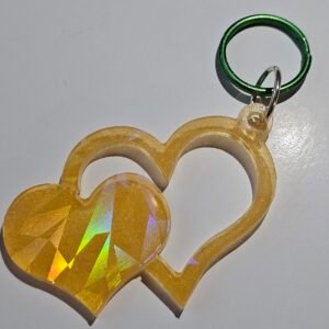 Holographic heart keychains