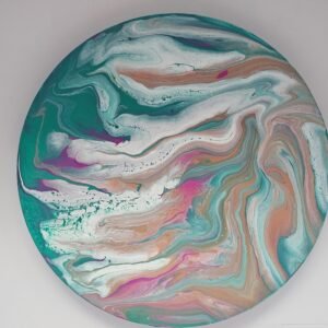 Abstract Canvas art. Round 12x12